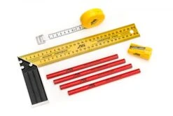 Toolkid Meetset Voor Kids Kindergereedschap 9 Toolkid Meetset Voor Kids Kindergereedschap -Chique Speelgoeds Winkel ToolKid 101400 meetset winkelhaak potloodslijper rolmaat kindergereedschap 1