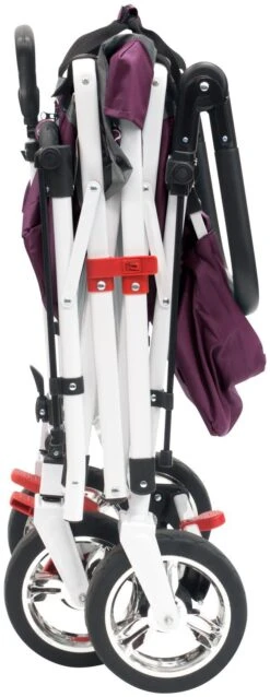Active Outdoor Bolderkar Paars Met Zonnedak En Extra Bagagetas. Showmodel -Chique Speelgoeds Winkel bolderkar active outdoor opvouwen 1 1