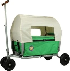 Beachtrekker Life Huif Bolderwagen 11 Beachtrekker Life Huif Bolderwagen -Chique Speelgoeds Winkel bolderwagen opvouwbaar beachtrekker life groen met huif