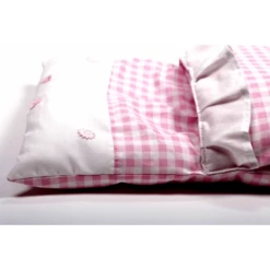 Dekbedje / Poppendekentje Rose Geruit -Chique Speelgoeds Winkel dekje roze geruit