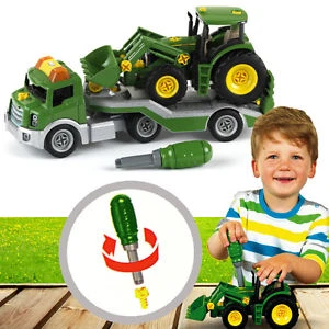 Dieplader + Tractor John Deere Met Voorlader – Constructiespeelgoed – Theo Klein 3908 5 Dieplader + Tractor John Deere Met Voorlader – Constructiespeelgoed – Theo Klein 3908 - Afbeelding 3