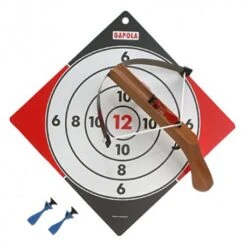 Gapola Houten Kruisboog Klein Met Bord En 3 Pijltjes -Chique Speelgoeds Winkel gapola kruisboog pistool met schietschijf new classic toys 4600 1