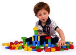 100 Houten Blokken In Kleur Ton -Chique Speelgoeds Winkel houten blokken heros 10151 3