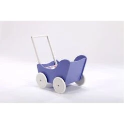 Houten Poppenwagen Purple 10 Houten Poppenwagen Purple -Chique Speelgoeds Winkel houten poppenwagen paars wit 3