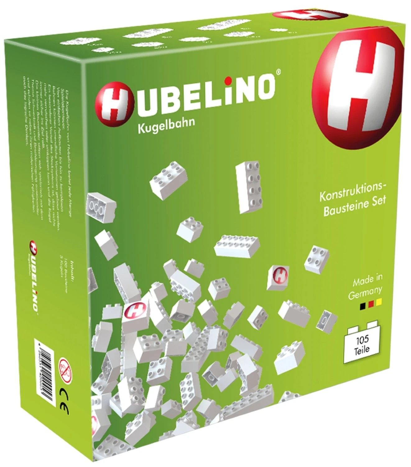 Hubelino Set Witte Bouwstenen 105-delig 3 Hubelino Set Witte Bouwstenen 105-delig