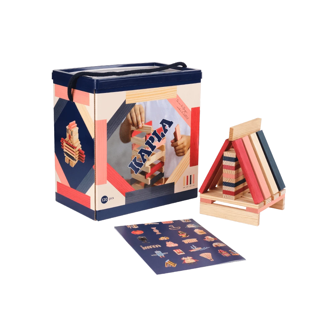 Kapla BA120BRR 120 Ton Blauw Rood En Rose 3 Kapla BA120BRR 120 Ton Blauw Rood En Rose