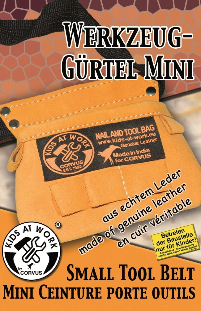 Leren Gereedschapsgordel Kids-at-Work Spijkerzak Mini 5 Leren Gereedschapsgordel Kids-at-Work Spijkerzak Mini - Afbeelding 3