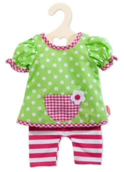 Tuniek Met Gestreepte Legging Mt. 20 – 25 Cm. -Chique Speelgoeds Winkel kledingsetje pop heless 1255 2255 1