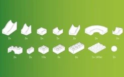 Hubelino Knikkerbaan Bouwdoos Mini-set 45-delig -Chique Speelgoeds Winkel knikkerbaan 45 delig hubelino 420139 2