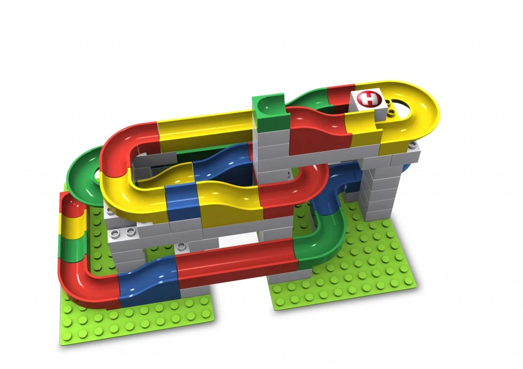 Hubelino Knikkerbaan Baanelementenset 128-delig 6 Hubelino Knikkerbaan Baanelementenset 128-delig - Afbeelding 4