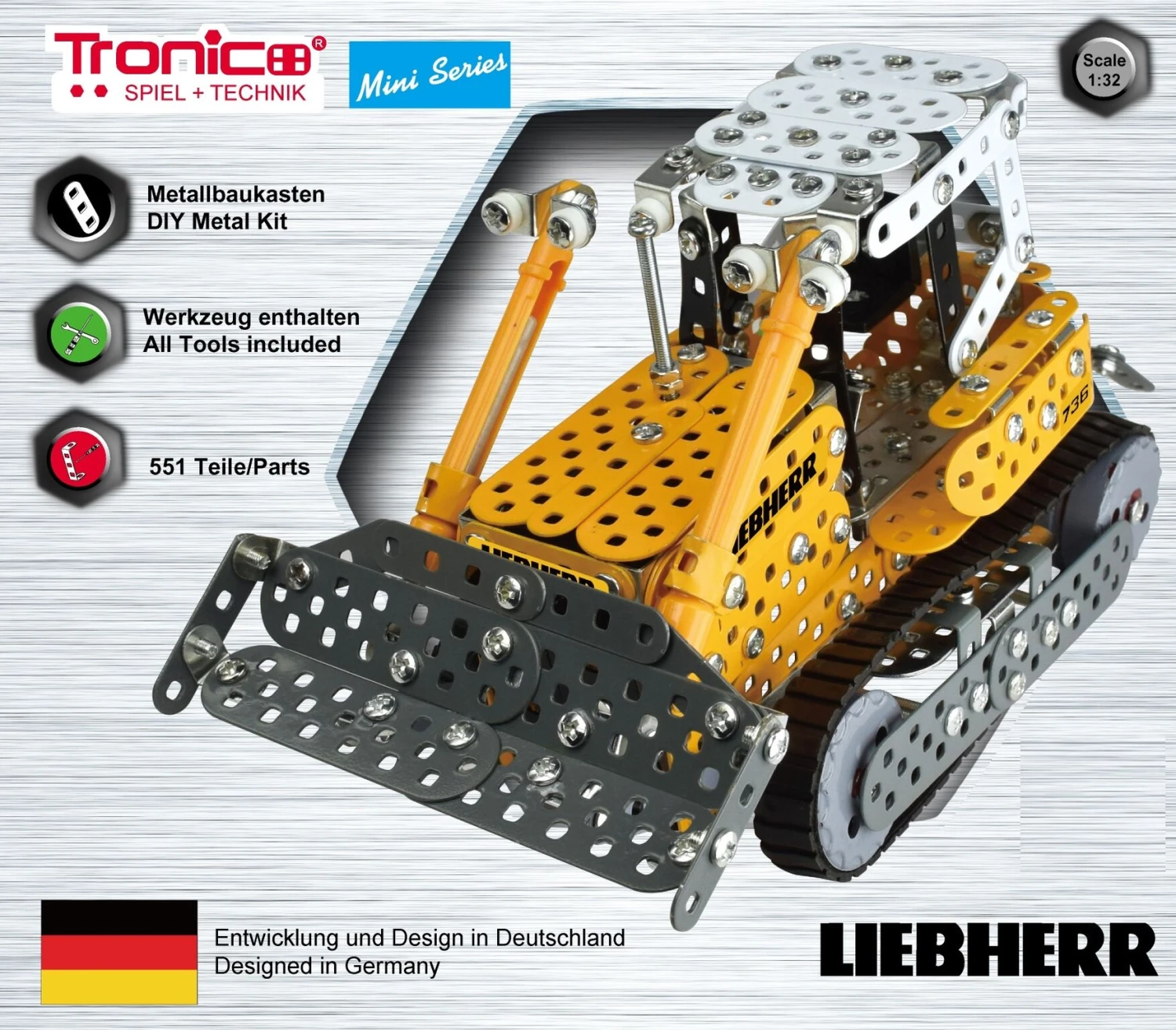 Tronico Mini Liebherr Bulldozer 1:32 Constructie Speelgoed 3 Tronico Mini Liebherr Bulldozer 1:32 Constructie Speelgoed