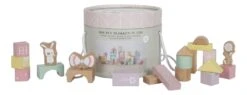Little Dutch Houten Blokkenton Rose LittleDutch -Chique Speelgoeds Winkel little dutch 4412 roze houten blokken in ton