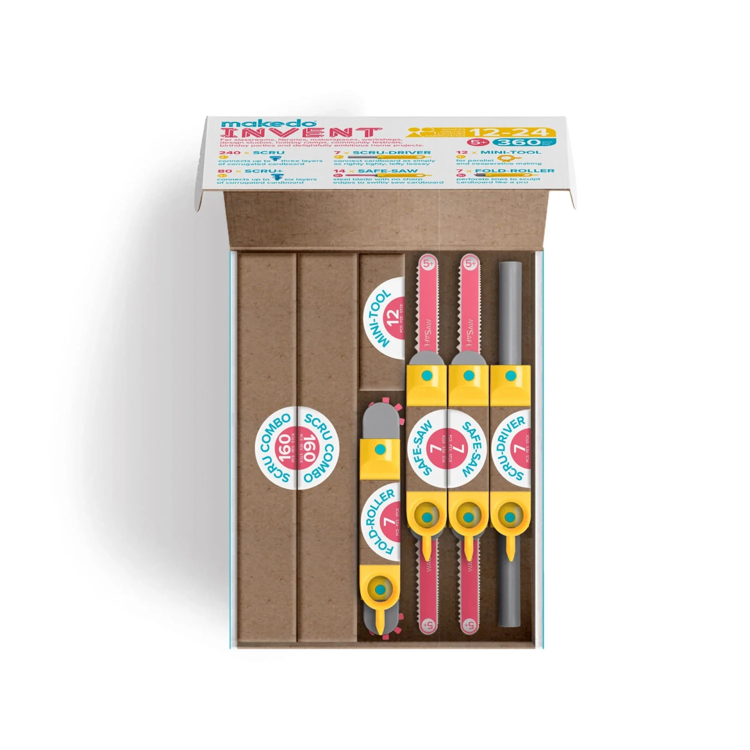 Makedo Invent 360 Gereedschapsset Voor Karton Kindergereedschap 4 Makedo Invent 360 Gereedschapsset Voor Karton Kindergereedschap - Afbeelding 2