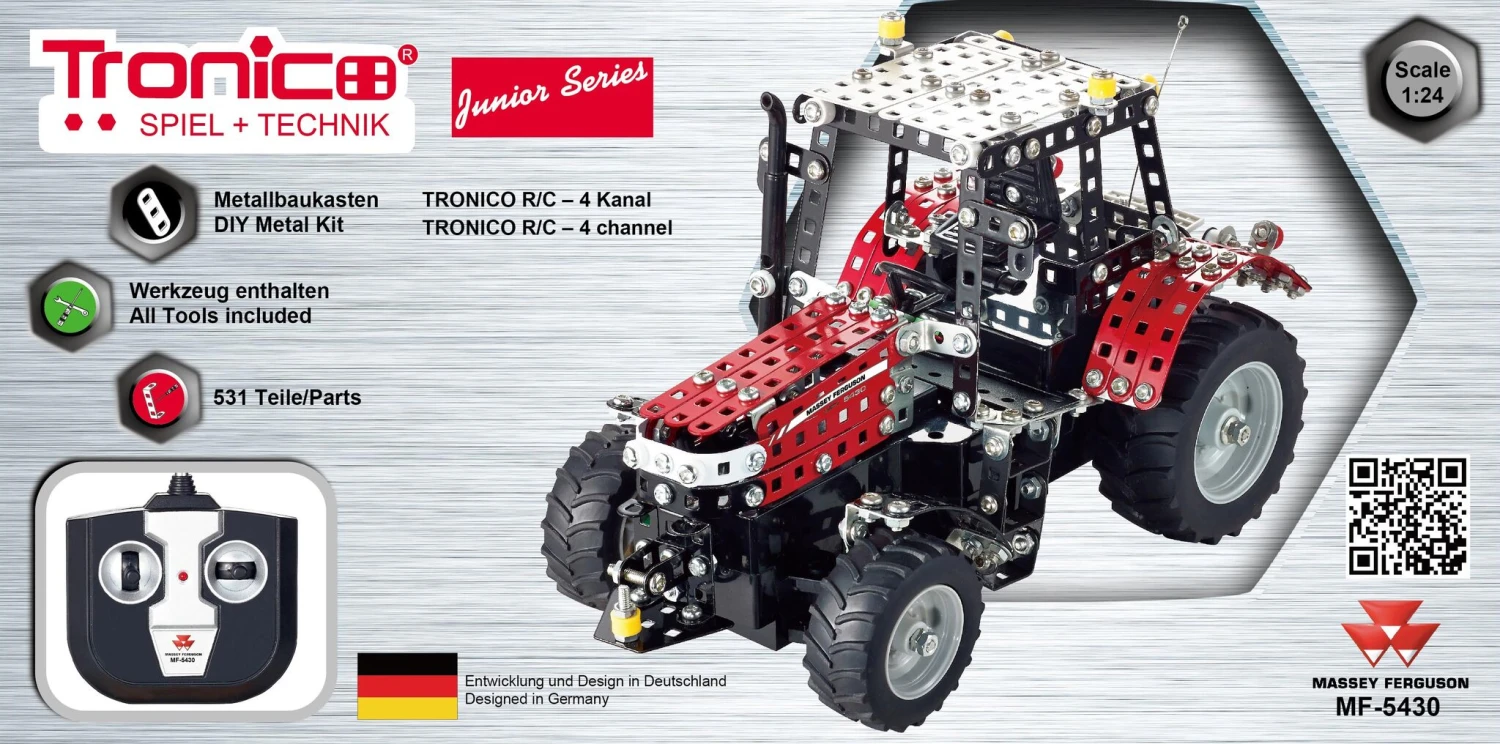 Tronico Junior Radiografisch Bestuurbare Massey Ferguson MF5430 – 1 : 24 4 Tronico Junior Radiografisch Bestuurbare Massey Ferguson MF5430 – 1 : 24 - Afbeelding 2
