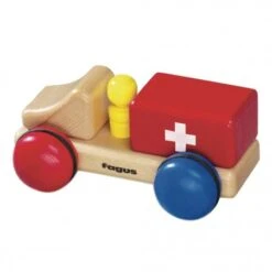Houten Mini-Ambulance Fagus 5 Houten Mini-Ambulance Fagus -Chique Speelgoeds Winkel mini ambulance fagus 12 04 1
