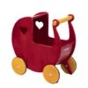 Moover Poppenwagen Hout Rood -Chique Speelgoeds Winkel moover poppenwagen houten poppenwagen rood houten speelgoed
