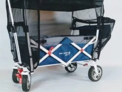 Active-Outdoor Wagon Insectennet Bolderkar 7 Active-Outdoor Wagon Insectennet Bolderkar -Chique Speelgoeds Winkel muskietennet active outdoor wagon zijkant open