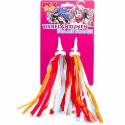 Stuurlint Streamer Pexkids Handvatversiering -Chique Speelgoeds Winkel pexkids streamers versiering stuur blauw oranje 8718836202469 speelactief.nl