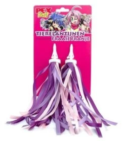 Stuurlint Streamer Pexkids Handvatversiering -Chique Speelgoeds Winkel pexkids streamers versiering stuur paars roze speelactief.nl