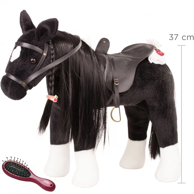 Pony Zwart Gotz Schofthoogte-37-cm. 4 Pony Zwart Gotz Schofthoogte-37-cm. - Afbeelding 2