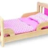 Pintoy Houten Poppenbed Roze Met Dekbedje
