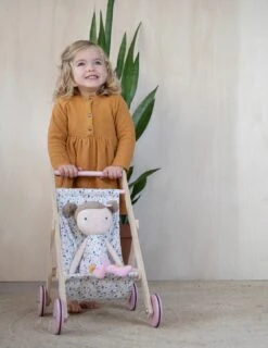 Little Dutch Poppenbuggy Spring Flowers -Chique Speelgoeds Winkel poppenbuggy little dutch pink flowers 3