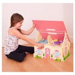 Poppenhuis Blossom Cottage -Chique Speelgoeds Winkel poppenhuis blossom cottage bigjigs jt123 4