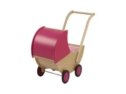 Poppenwagen Met Kap V. Dijktoys Rose 7 Poppenwagen Met Kap V. Dijktoys Rose -Chique Speelgoeds Winkel poppenwagen met kap rose v.dijktoys 1