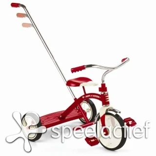 RadioFlyer Classic Red Tricycle Met Duwstang 3 RadioFlyer Classic Red Tricycle Met Duwstang