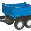 RollyToys Mega Trailer Blauw Aanhangwagen 3-zijdige Kipper -Chique Speelgoeds Winkel rollymega trailer blauw rollytoys a121106