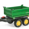 RollyToys Mega Trailer John Deere 3-zijdige Kipper Aanhanger -Chique Speelgoeds Winkel rollymega trailer rollytoys 122004