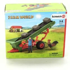 Schleich 42377 Hooitransportband Met Boer FarmWorld -Chique Speelgoeds Winkel schleich 42337 hooi transportband met boer 3