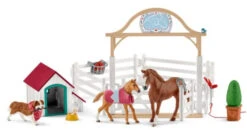 Schleich 42458 Hannah’s Gastpaarden Met Hond Ruby HorseClub -Chique Speelgoeds Winkel schleich 42458 hannas paarden gasten verblijf met hondenhok 4