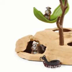 Schleich 42530 Stokstaartjes Heuvels WildLife -Chique Speelgoeds Winkel schleich 42530 stokstaartjes hangout 1