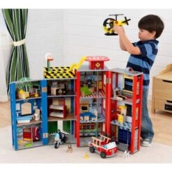 Houten Speelgoedset Voor Grote Kleine Helden -Chique Speelgoeds Winkel speelset voor grote kleine helden kidkraft 63239 1 1