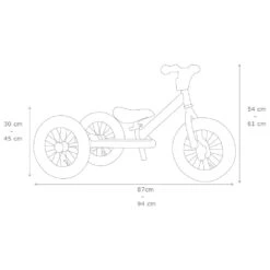 Trybike Steel Green 2in1 Loopfiets Vintage Groen 19 Trybike Steel Green 2in1 Loopfiets Vintage Groen -Chique Speelgoeds Winkel tekening trybike 2in1 afmetingen