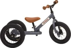 Trybike Steel Steelgrey 2in1 Loopfiets -Chique Speelgoeds Winkel trybike loopfiets 2 in 1 staal grijs 1 1