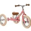 Trybike Steel Pink 2-in-1 Loopfiets Vintage Roze -Chique Speelgoeds Winkel trybike steel pink