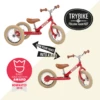 Trybike Steel Red 2-in-1 Loopfiets Vintage Rood 1 Trybike Steel Red 2-in-1 Loopfiets Vintage Rood -Chique Speelgoeds Winkel trybike vintage rood 2